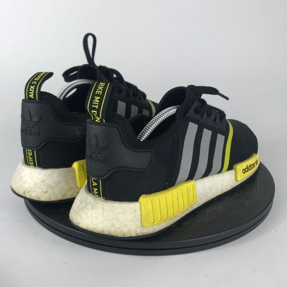 Adidas NMD R1 Black/Yellow Athletic Running Shoes F99713 Men’s Size 11 - Picture 5 of 12